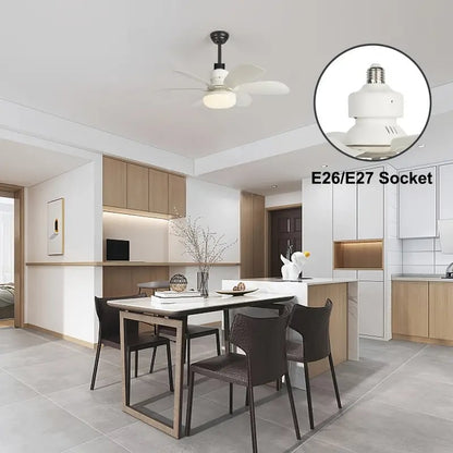 Luce della ventola a LED 2 in 1, velocità del vento a tre livelli, con 3 colori regolabili, telecomando, funzione di temporizzazione, motore silenzioso, facile da installare, adatta per soggiorno, camera da letto, cucina