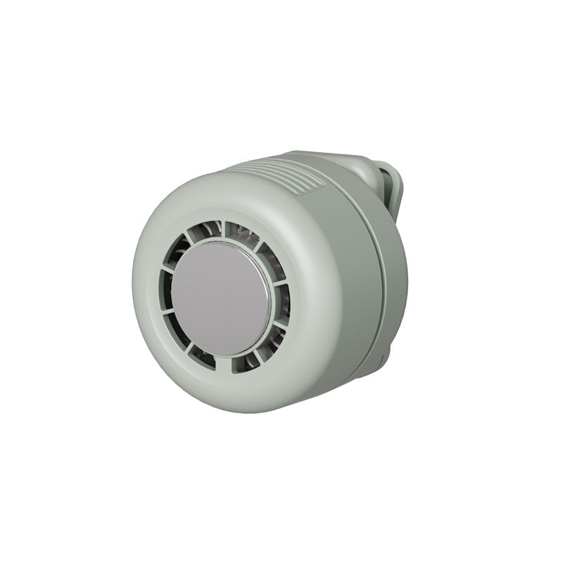 Mini ventilatore senza pale. Portatile, ricaricabile e silenzioso. Dotato di 3 velocità regolabili, corpo rotante e versatile utilizzo come ventilatore portatile, da indossare in vita o per raffreddare il telefono.