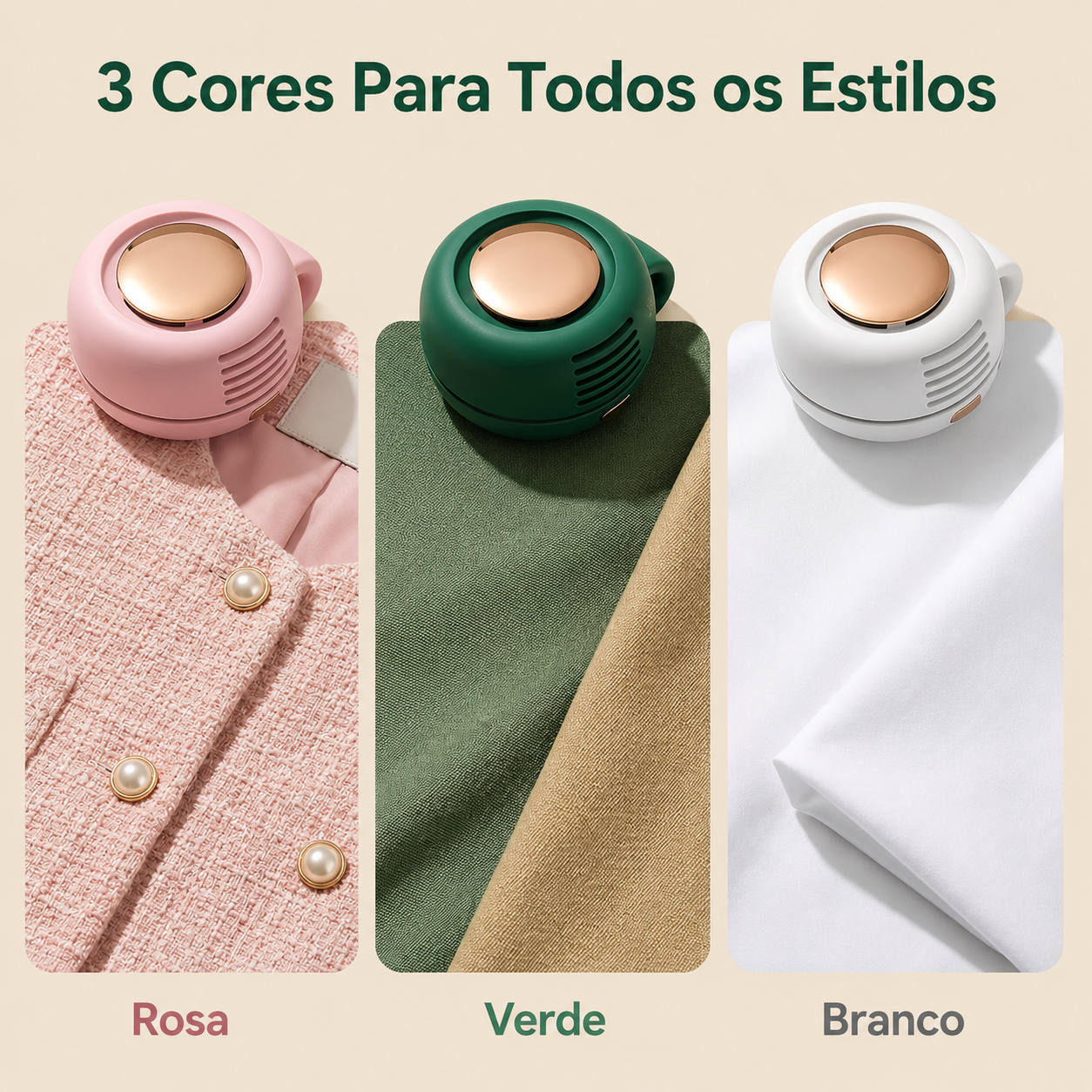 Mini Ventilador Sem Pás Recarregável – Portátil, Silencioso, 3 Velocidades e Rotação 360°