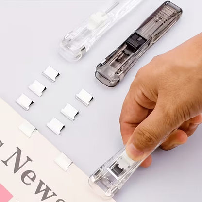 Handheld Push Clam Clip Dispenser & Reusable Paper Fastener Set - Buy 1 Get 1 Free