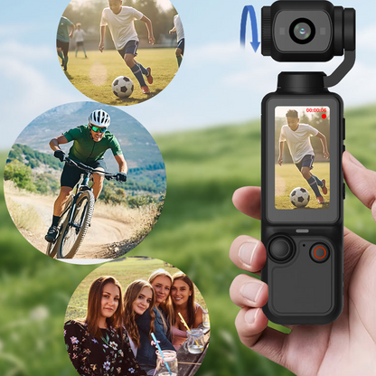 Fotocamera gimbal tascabile con schermo da 1,9 pollici