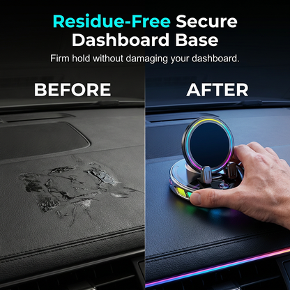 📱PROMO FLASH 50%🚗Support Voiture Téléphone RGB avec Recharge Sans Fil 15W – Fixation Auto, Rotation Libre, 3 Couleurs, Sécurisé & Pratique✨