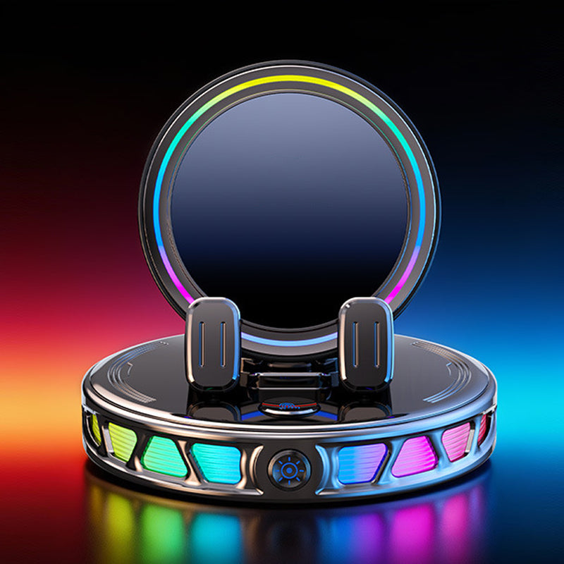 📱PROMO FLASH 50%🚗Support Voiture Téléphone RGB avec Recharge Sans Fil 15W – Fixation Auto, Rotation Libre, 3 Couleurs, Sécurisé & Pratique✨