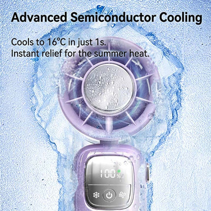 Ventilatore Portatile Pieghevole con Funzione Ghiaccio Rinfrescante
