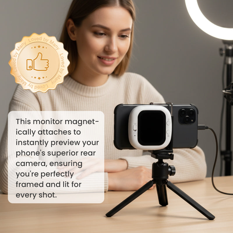 Magnetic Selfie Monitor Screen for Phone Rear Camera