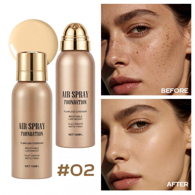 🛒💨 Fond de teint en spray waterproof longue tenue – Parfait, respirant et résistant. Commandez dès maintenant !