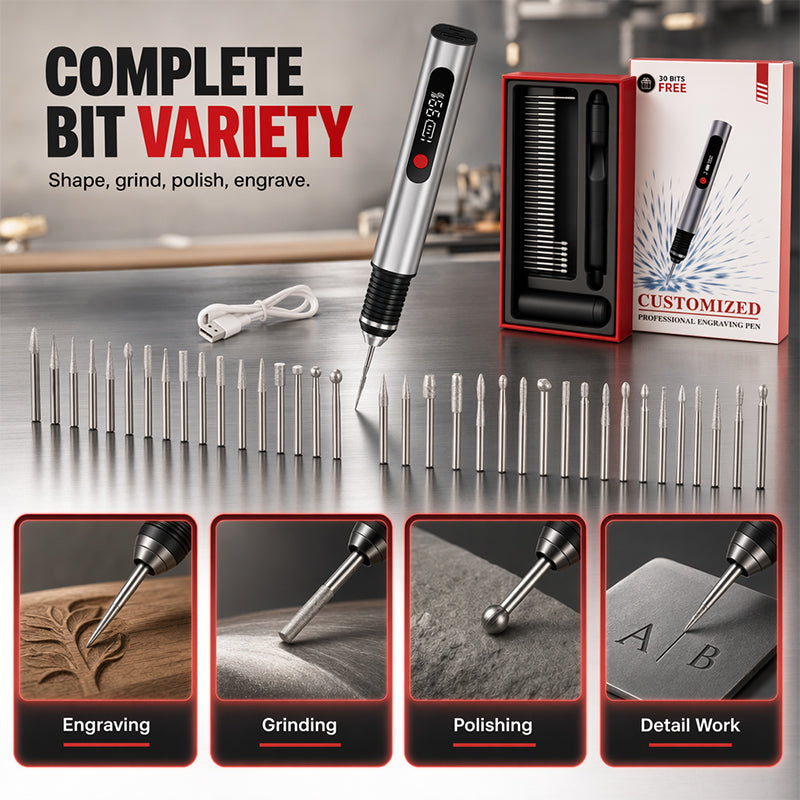 Kit de stylo de gravure de précision sans fil et rechargeabl